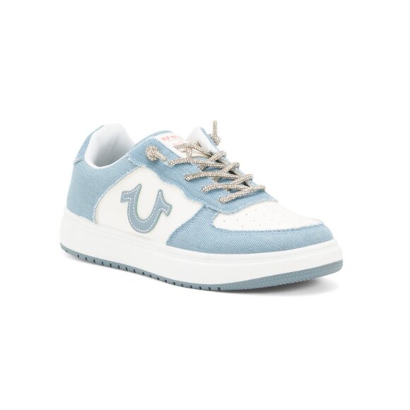 TRUE RELIGION light blue Allison Sparkly Court Sneakers - Picture 1 of 2